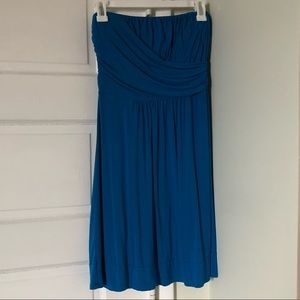 Strapless Blue Dress